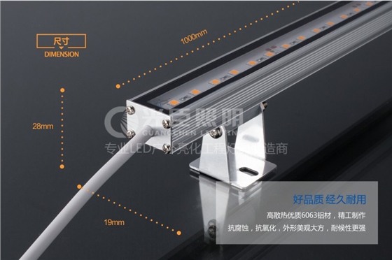 光臣照明28*19铝材贴片LED洗墙灯尺寸