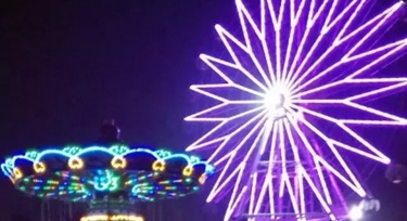 又一“夜幕之眼”诞生！广西百色沙滩公园摩天轮亮化工程