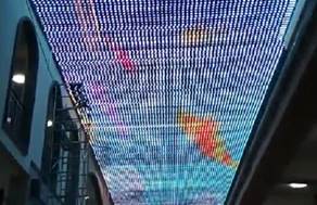 光臣DMX512全彩点光源,打造商业街天幕效果亮化