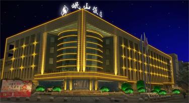 四川酒店楼体亮化，光臣led金黄轮廓灯效果展现